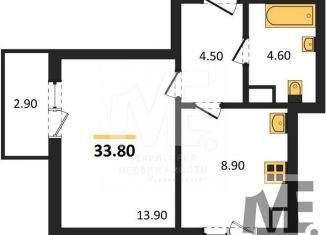 Продам 1-ком. квартиру, 33.8 м2, Республика Башкортостан, Лесная улица