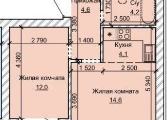 Продам 2-ком. квартиру, 40.4 м2, Барнаул