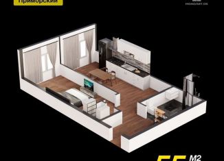 1-ком. квартира на продажу, 55.1 м2, Махачкала, проспект Насрутдинова, 162