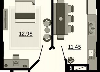 Продаю 1-комнатную квартиру, 39.5 м2, Ростов-на-Дону, улица 23-я Линия, 54с4