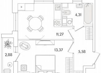 Продаю 1-комнатную квартиру, 36 м2, Санкт-Петербург, метро Проспект Ветеранов