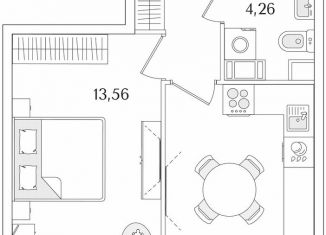 Продаю однокомнатную квартиру, 33.5 м2, Санкт-Петербург, метро Проспект Ветеранов