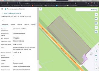 Продаю земельный участок, 771 сот., Санкт-Петербург