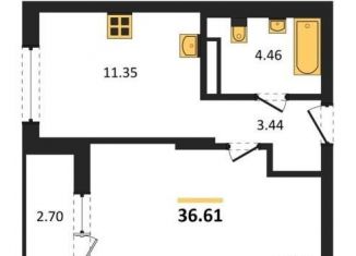 Продажа однокомнатной квартиры, 36.6 м2, Воронеж