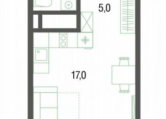 Продам квартиру студию, 27.6 м2, Московская область, микрорайон Новые Котельники, 22