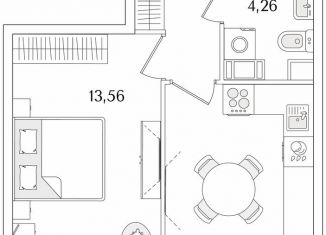 Продаю 1-ком. квартиру, 33.5 м2, Санкт-Петербург, метро Проспект Ветеранов