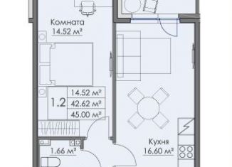 Продажа 1-комнатной квартиры, 45 м2, Выборг