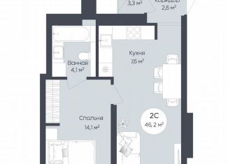 Продаю однокомнатную квартиру, 46.2 м2, Республика Башкортостан