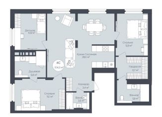 3-ком. квартира на продажу, 104.3 м2, Республика Башкортостан