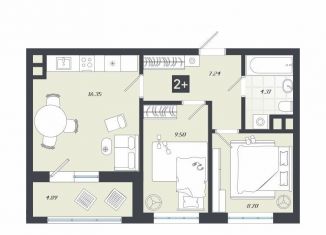 Продаю двухкомнатную квартиру, 51.1 м2, Тобольск, переулок Радищева, 17