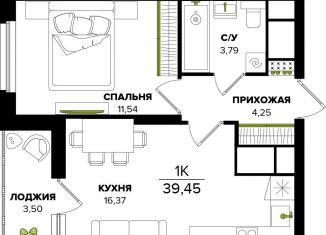 Продаю 1-ком. квартиру, 36 м2, Тула