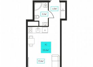 Продам квартиру студию, 23.4 м2, Тюмень, улица Червишевский Тракт, 25