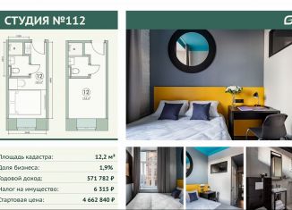 Продается квартира студия, 12.2 м2, Санкт-Петербург, Лермонтовский проспект, 50