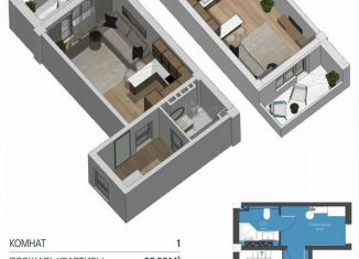 Продажа 1-комнатной квартиры, 35 м2, Махачкала, улица Ирчи Казака, 105