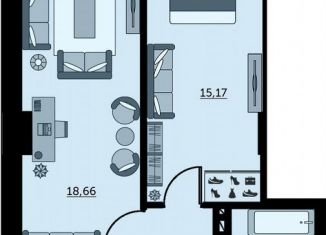Двухкомнатная квартира на продажу, 62 м2, Ростов-на-Дону, улица Ларина, 45с11