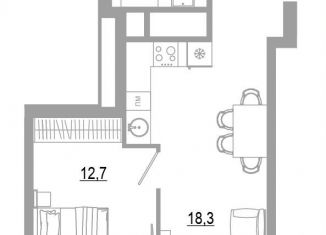 Продажа 1-комнатной квартиры, 41.7 м2, Екатеринбург