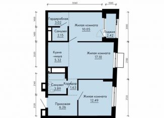 Продаю трехкомнатную квартиру, 63.1 м2, Свердловская область, ЖК ФорумПарк, 8