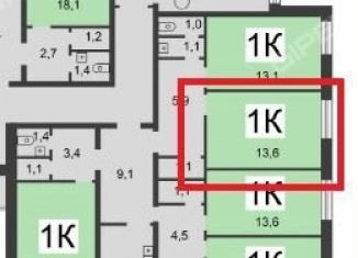 Сдам комнату, 13 м2, Нижний Новгород, улица Лесной Городок, 1