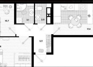 Продаю 2-ком. квартиру, 64 м2, Краснодар, улица Героя Пешкова, 14к3, Прикубанский округ