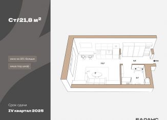 Продам квартиру студию, 21.8 м2, Тюмень