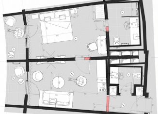 Продается квартира со свободной планировкой, 47.2 м2, Сочи, Крымская улица, 44