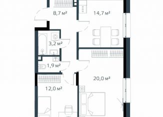 2-ком. квартира на продажу, 60.5 м2, Владивосток, Первомайский район, жилой комплекс Дом на Востоке, 5к1
