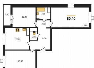 Продаю 3-комнатную квартиру, 80.4 м2, Воронеж, Ленинградская улица, 17
