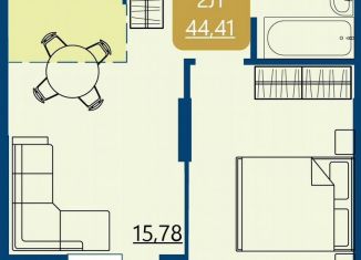 Продаю 2-ком. квартиру, 46.4 м2, Тюмень