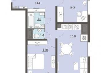 Продается 2-ком. квартира, 54.6 м2, Екатеринбург, метро Чкаловская, улица Евгения Савкова, 17Б