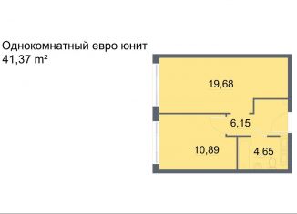 1-комнатная квартира на продажу, 41.4 м2, Санкт-Петербург, проспект Большевиков, уч3, метро Улица Дыбенко