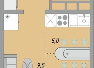 Продаю однокомнатную квартиру, 25.1 м2, Оренбург, жилой комплекс Осенний Лист, 1, ЖК Осенний Лист