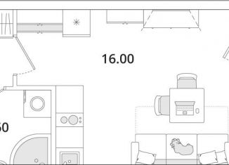 Квартира на продажу студия, 23.8 м2, Санкт-Петербург, Планерная улица, 99, метро Комендантский проспект