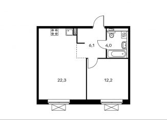 Продажа 1-ком. квартиры, 44 м2, Москва, ЖК Мякинино Парк, квартал № 100, 1к1