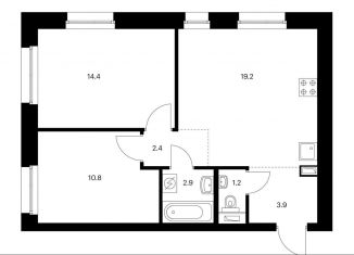 Продается 2-комнатная квартира, 54.8 м2, Москва, метро Медведково, жилой комплекс Полар, к1.4