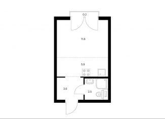 Продается квартира студия, 23.8 м2, Москва, жилой комплекс Руставели 14, к1/2, метро Дмитровская