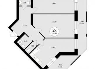 2-комнатная квартира на продажу, 90.4 м2, Самарская область