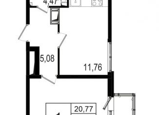 Продается 1-комнатная квартира, 41.7 м2, городской посёлок Янино-1, Кольцевая улица, 12
