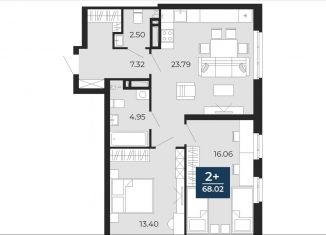 Продажа 2-комнатной квартиры, 68 м2, Тюмень
