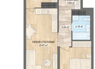 Продам однокомнатную квартиру, 53.6 м2, Екатеринбург, улица Сурикова, 63/2, улица Сурикова