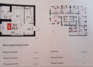 Продажа квартиры студии, 27 м2, Москва, метро Спартак