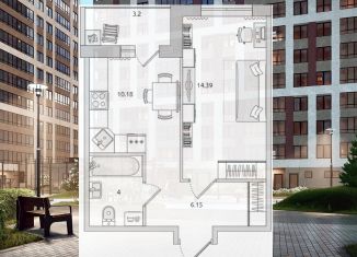 Продам 1-комнатную квартиру, 37.9 м2, Санкт-Петербург, проспект Ветеранов, муниципальный округ Дачное