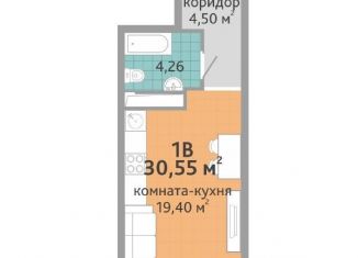 Продается однокомнатная квартира, 30.6 м2, Екатеринбург, улица Краснолесья, 108/1, улица Краснолесья