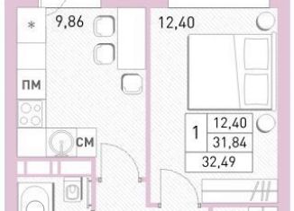 1-ком. квартира на продажу, 32.5 м2, Балашиха, ЖК Столичный, жилой комплекс Столичный, к23