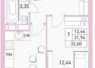 Продается 1-ком. квартира, 32.6 м2, Балашиха, ЖК Столичный, жилой комплекс Столичный, к23