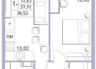 Продается двухкомнатная квартира, 38.5 м2, Балашиха, жилой комплекс Столичный, к23