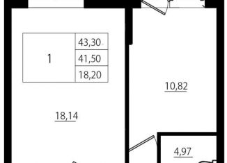 Продажа однокомнатной квартиры, 43.3 м2, Мурино, ЖК Тридевяткино Царство