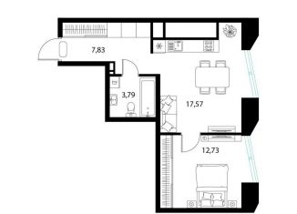 1-комнатная квартира на продажу, 41.9 м2, Рязань, 1-й Осенний переулок