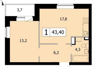 Продажа однокомнатной квартиры, 41.5 м2, Ленинградская область, Вересковая улица, 3к1