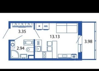 Продажа квартиры студии, 23.4 м2, Санкт-Петербург, Приморский район