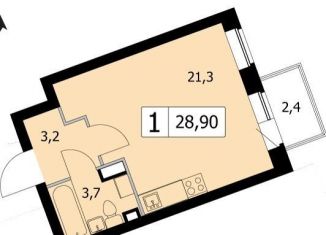 Продается 1-ком. квартира, 28.2 м2, деревня Скотное, ЖК Шотландия, Вересковая улица, 3к1